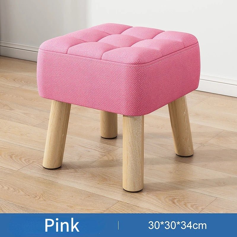 Gepolsterter Ottoman-Hocker im Retro-Stil in Pastellfarben