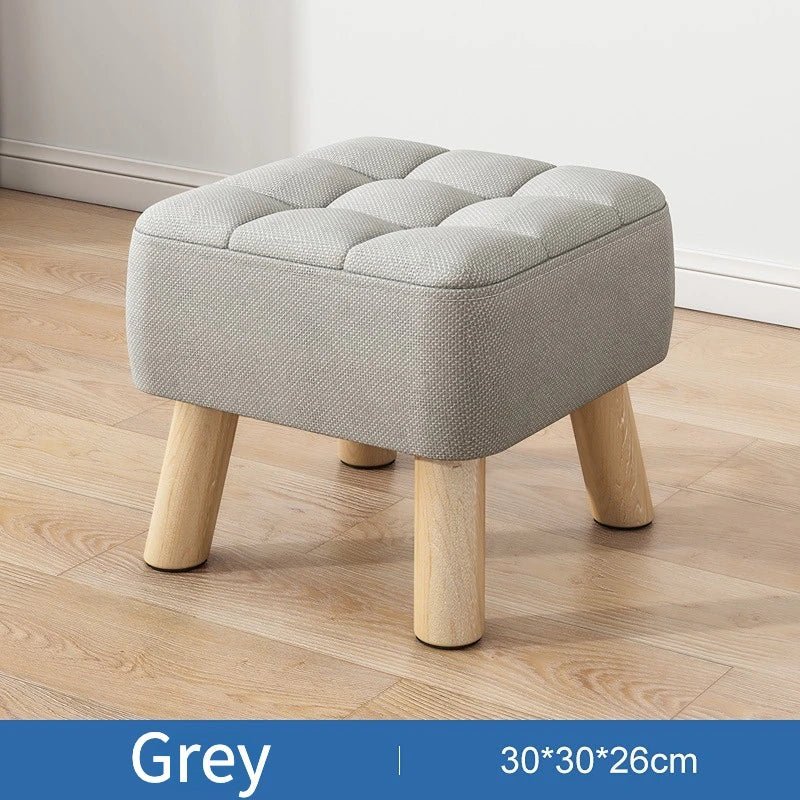 Gepolsterter Ottoman-Hocker im Retro-Stil in Pastellfarben