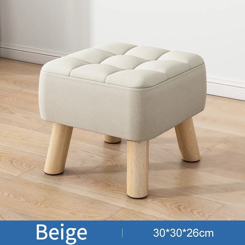 Gepolsterter Ottoman-Hocker im Retro-Stil in Pastellfarben