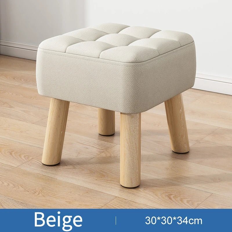 Gepolsterter Ottoman-Hocker im Retro-Stil in Pastellfarben