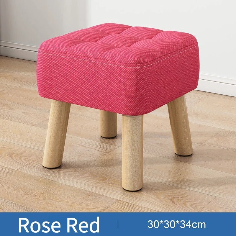 Gepolsterter Ottoman-Hocker im Retro-Stil in Pastellfarben