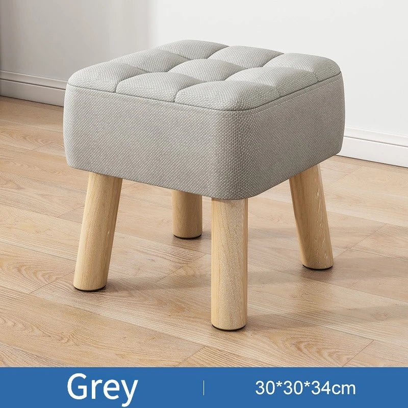 Gepolsterter Ottoman-Hocker im Retro-Stil in Pastellfarben