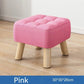 Gepolsterter Ottoman-Hocker im Retro-Stil in Pastellfarben