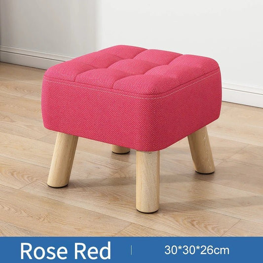 Gepolsterter Ottoman-Hocker im Retro-Stil in Pastellfarben