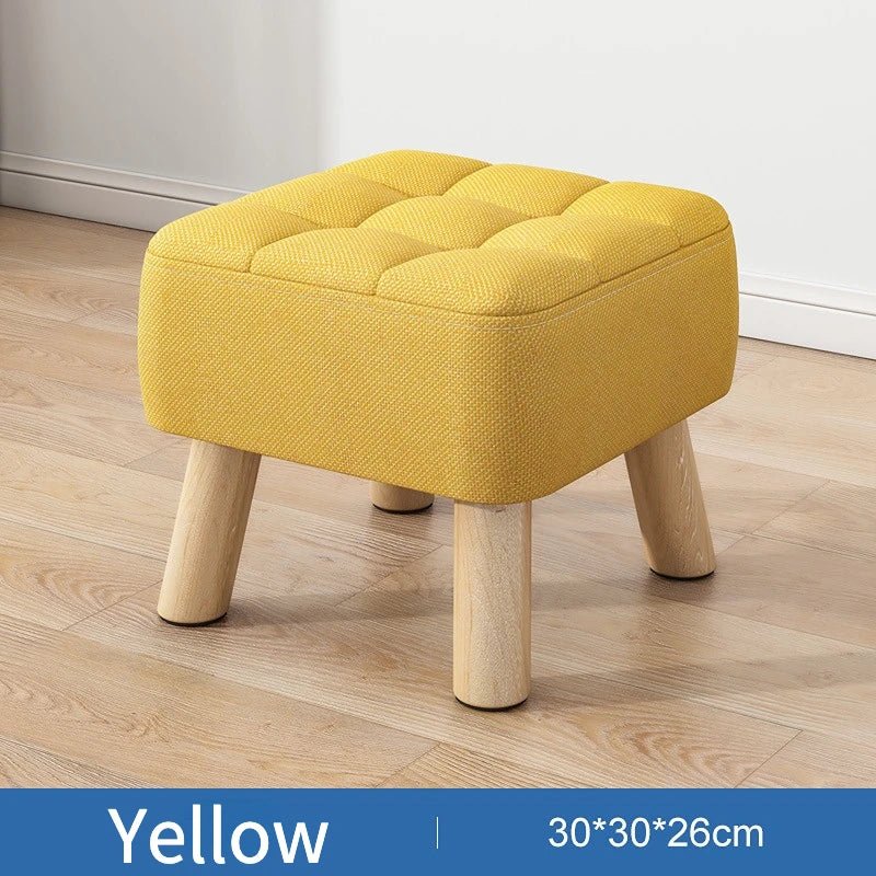 Gepolsterter Ottoman-Hocker im Retro-Stil in Pastellfarben