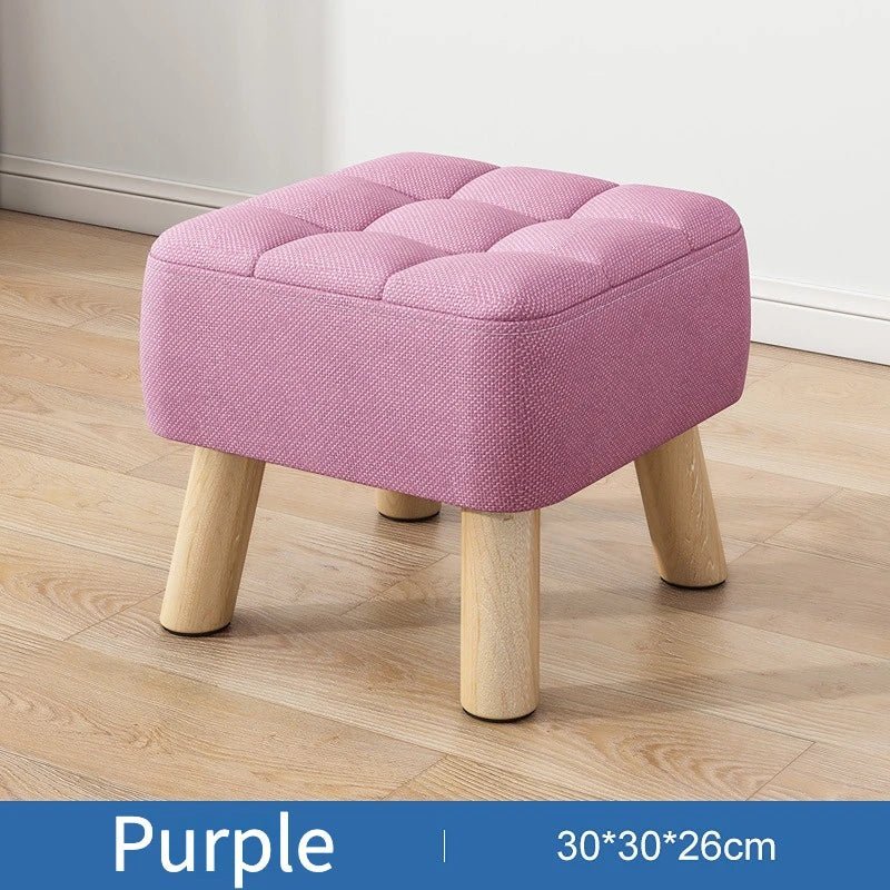 Gepolsterter Ottoman-Hocker im Retro-Stil in Pastellfarben