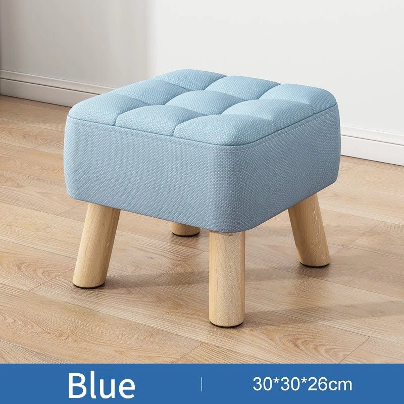 Gepolsterter Ottoman-Hocker im Retro-Stil in Pastellfarben