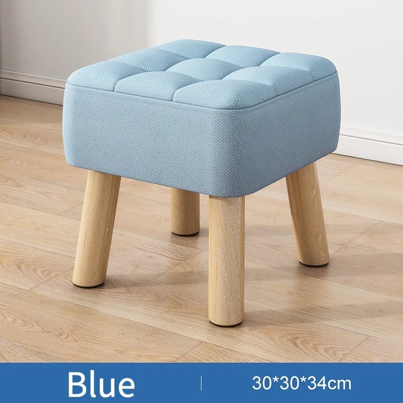 Gepolsterter Ottoman-Hocker im Retro-Stil in Pastellfarben