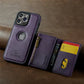 Frendorf | RFID iPhone Wallet Hülle | Abnehmbare magnetische Leder-Autohalterung Stoßfeste Hülle