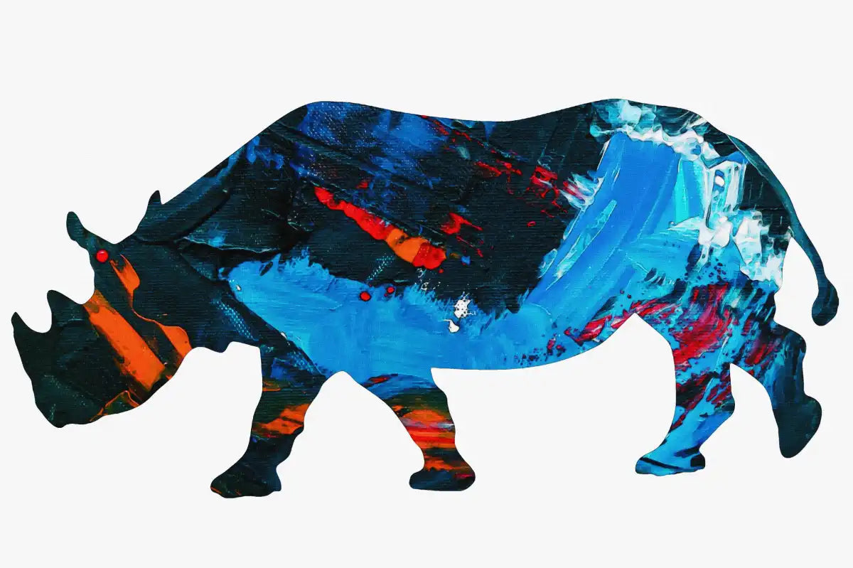 Frendorf | Rhino Abstract Silhouette Wandkunst