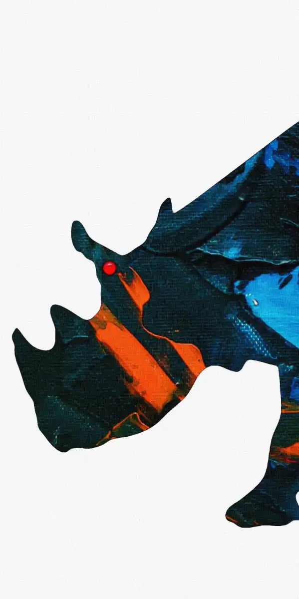 Frendorf | Rhino Abstract Silhouette Wandkunst