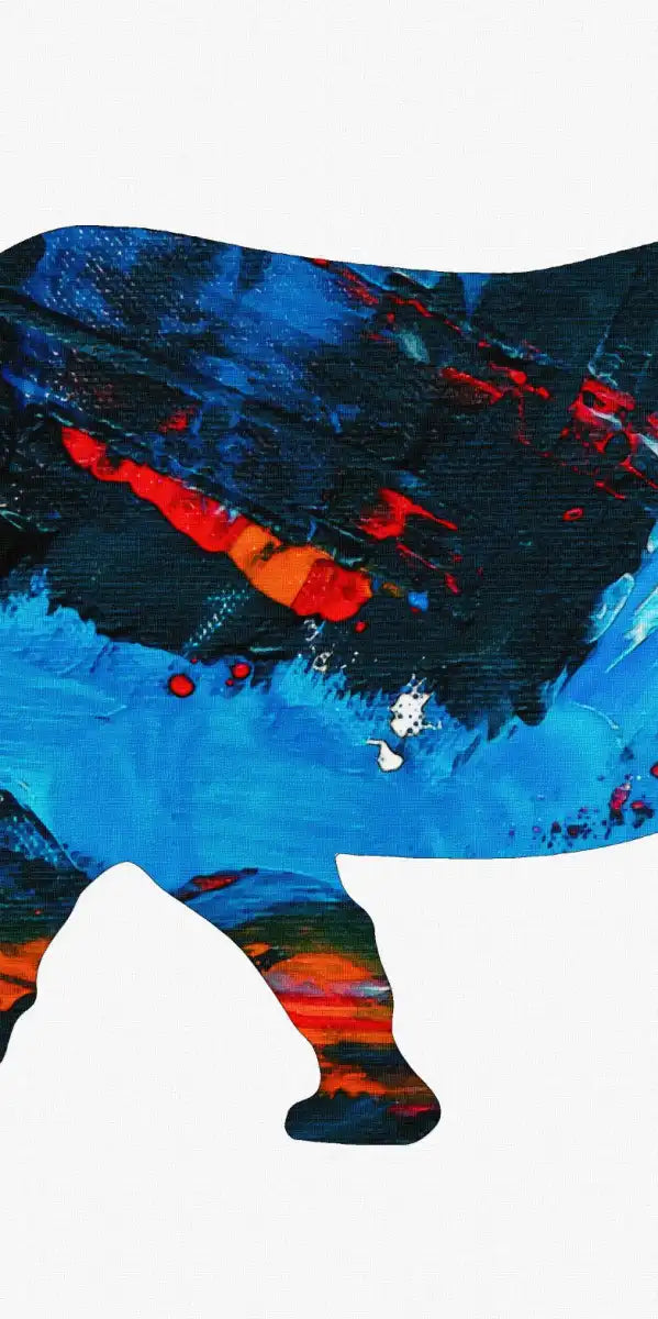 Frendorf | Rhino Abstract Silhouette Wandkunst