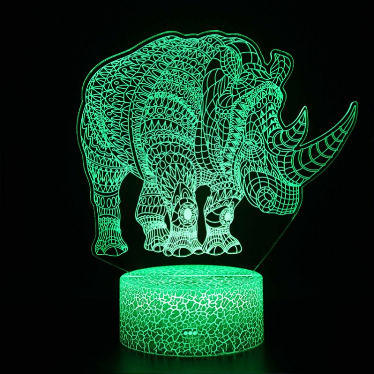 3D Lampe Nashorn Majestätisch