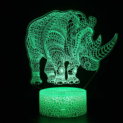 3D Lampe Nashorn Majestätisch