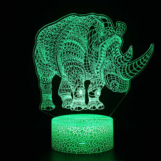 3D Lampe Nashorn Majestätisch
