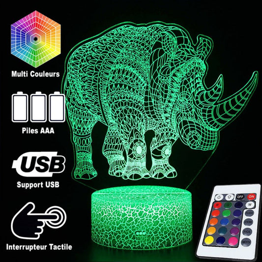 3D Lampe Nashorn Majestätisch