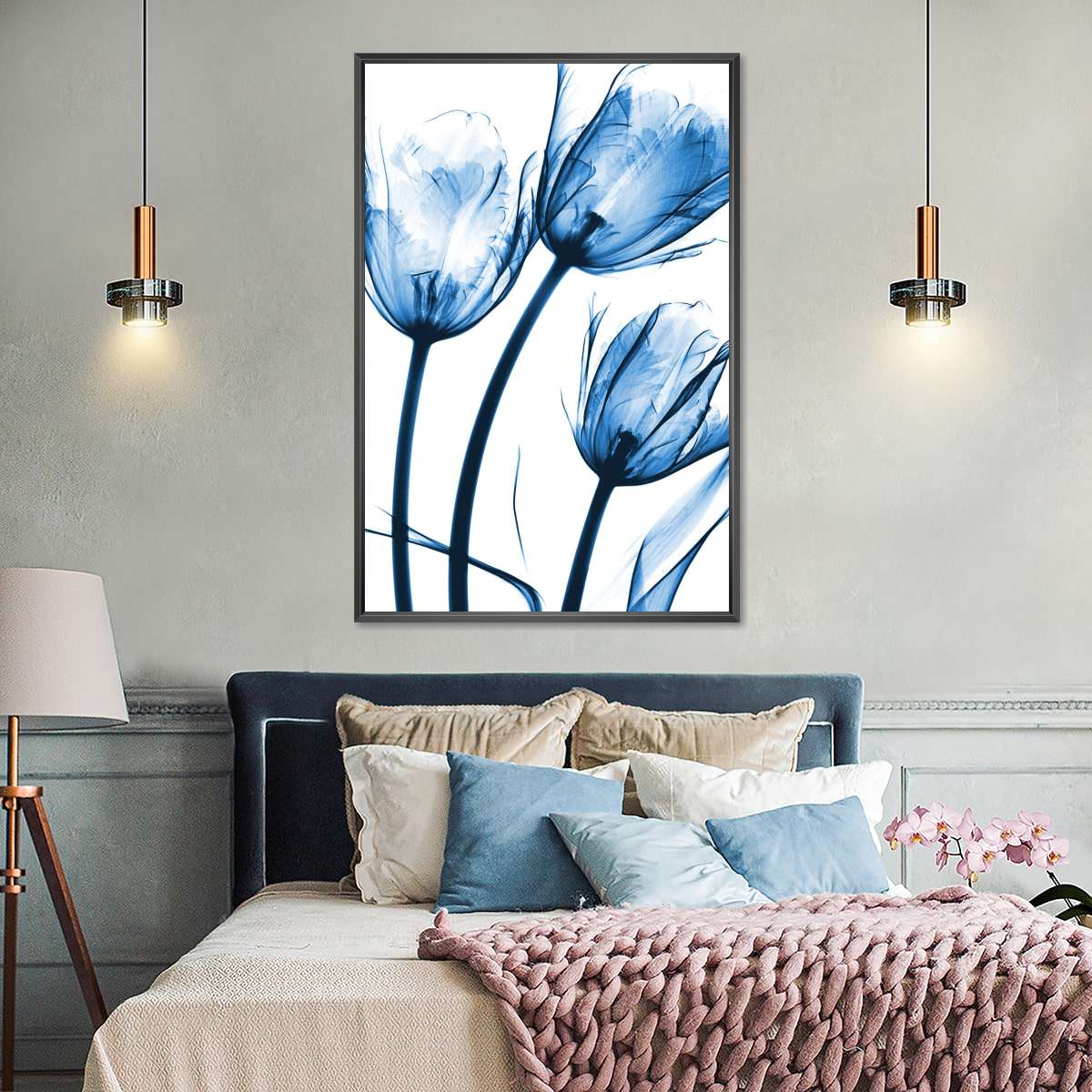 Frendorf | Drei Blaue Tulpen Wandkunst