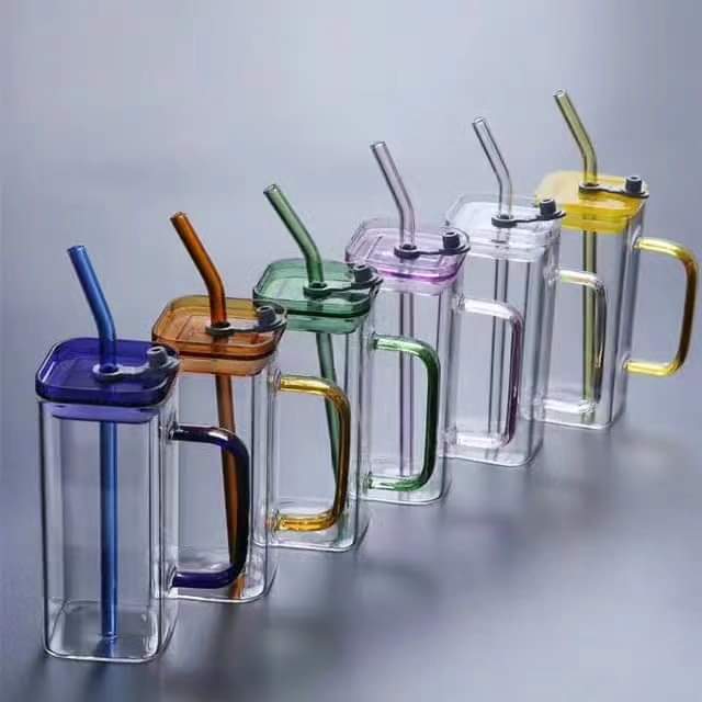 Frendorf | Quadratisches Glas mit farbigem Griff
