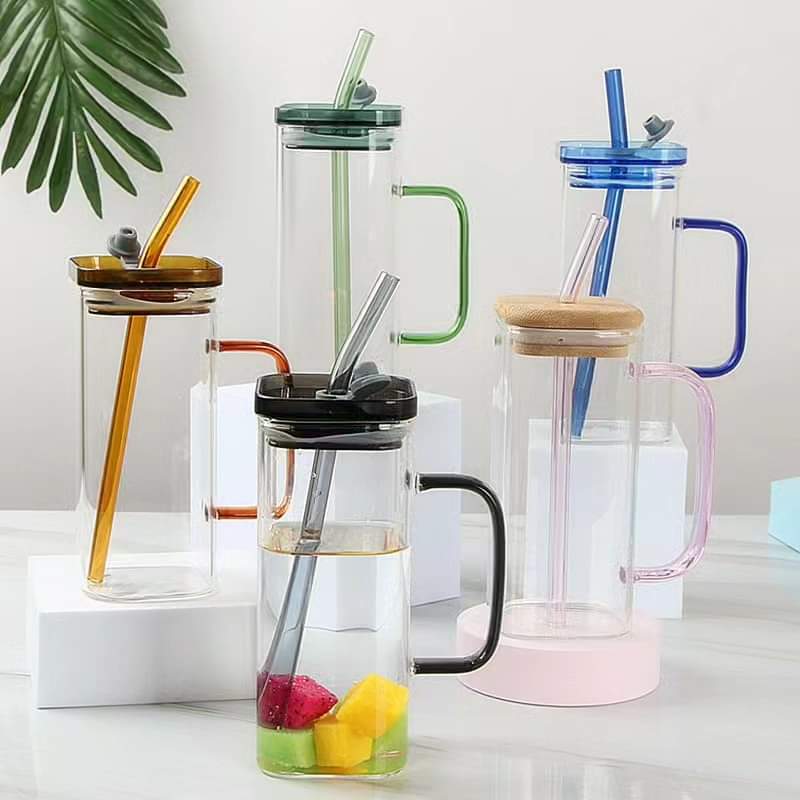 Frendorf | Quadratisches Glas mit farbigem Griff