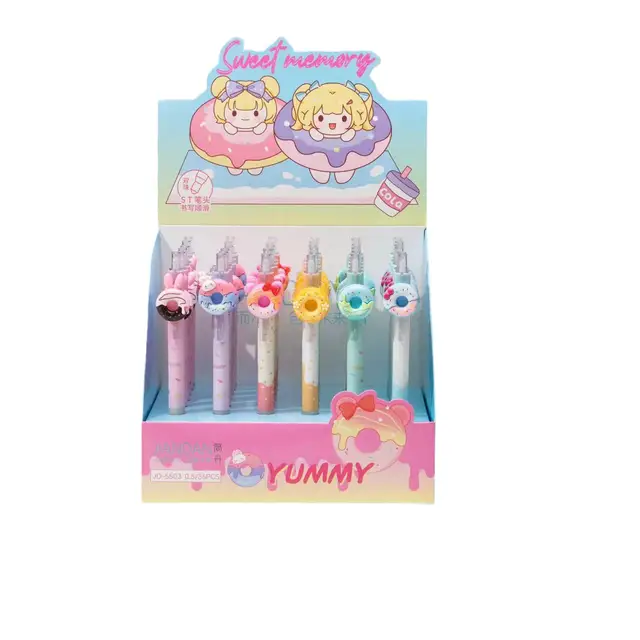 Frendorf | 0.5mm Süß Kawaii Donut fancy Kunststoff Gelstift