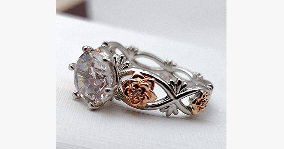 Frendorf | Blumen geschnitzter Kristallring 6