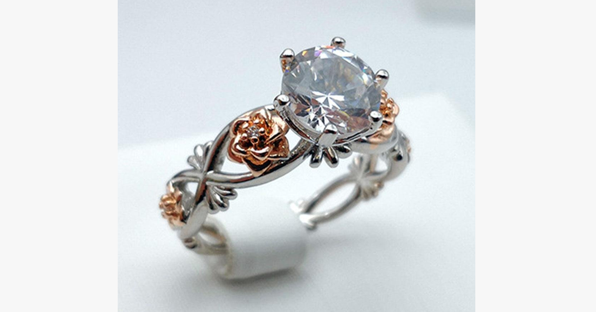 Frendorf | Blumen geschnitzter Kristallring 6