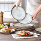 Frendorf | Elegante farbenglasierten Porzellan Royal Teller - klassische Keramikteller - Premium Party-Geschirr für Dining & Unterhaltung