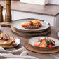 Frendorf | Elegante farbenglasierten Porzellan Royal Teller - klassische Keramikteller - Premium Party-Geschirr für Dining & Unterhaltung