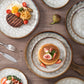 Frendorf | Elegante farbenglasierten Porzellan Royal Teller - klassische Keramikteller - Premium Party-Geschirr für Dining & Unterhaltung