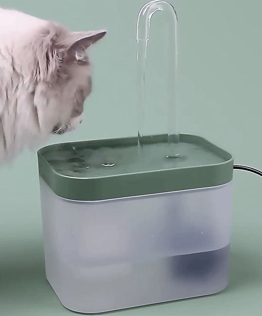 Frendorf | Ultra-leise Haustier-Wasserbrunnen mit intelligenter Filtration - 1,5 l Edelstahl