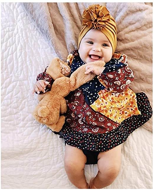 Frendorf | Weiche Baby-Turbanmütze mit Rüschendetail – KuschelGlanz (1+1 Gratis)