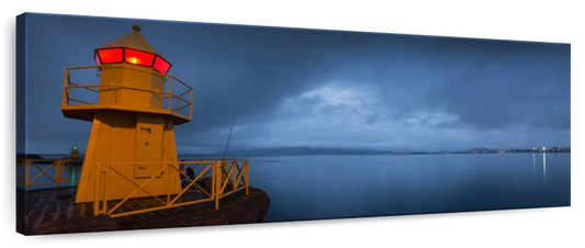 Frendorf | Leuchtturm in Reykjavik Hafen Island Wandkunst
