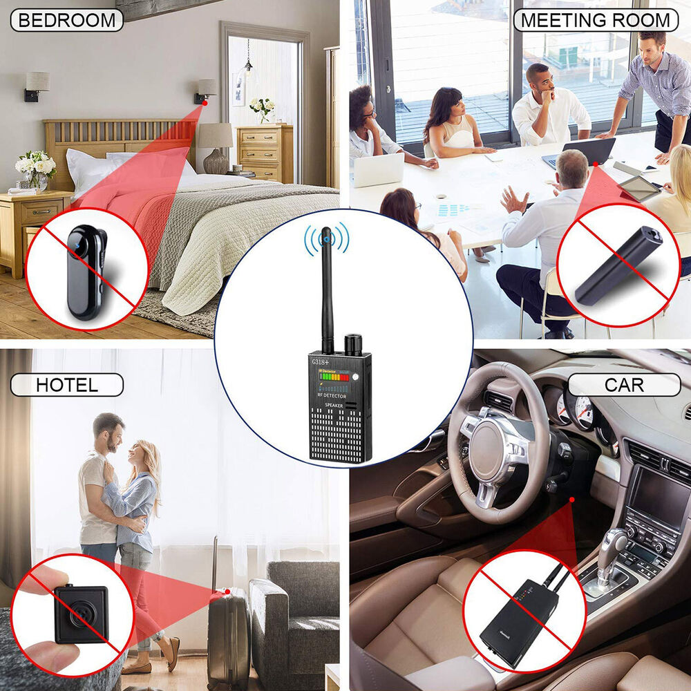 Frendorf | Spionagesignal-Wanzendetektor, HF-Detektor, versteckte Kamera, Laserlinse, GSM-GPS-Gerätefinder