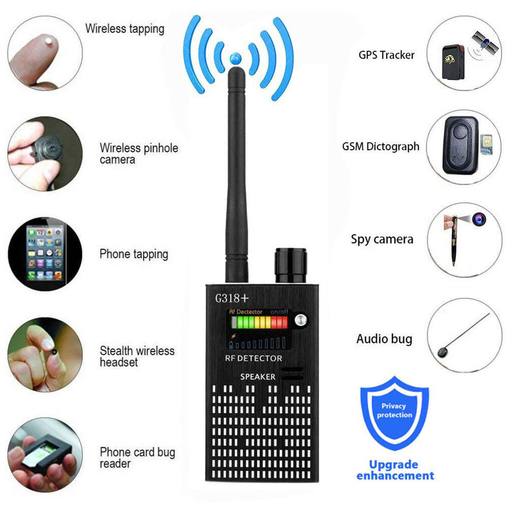 Frendorf | Spionagesignal-Wanzendetektor, HF-Detektor, versteckte Kamera, Laserlinse, GSM-GPS-Gerätefinder