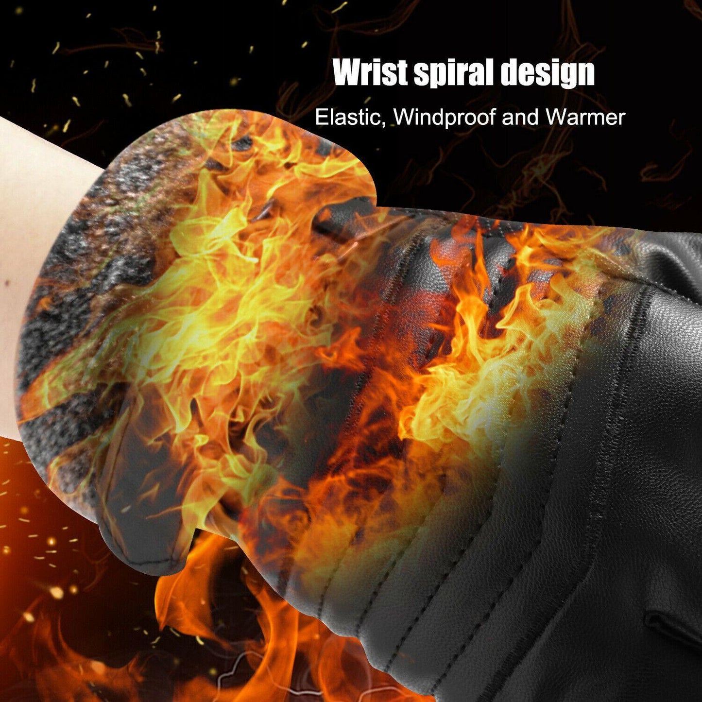 Frendorf | -30℃ Wasserdichte, warme Skihandschuhe aus Leder für den Winter | Touchscreen-kompatibel