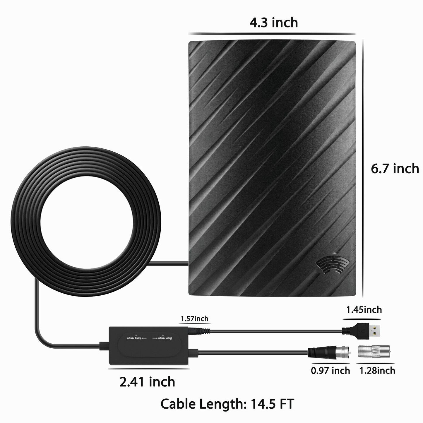Frendorf | Reichweite Indoor HDTV 4K Digitalantenne 600 Meilen