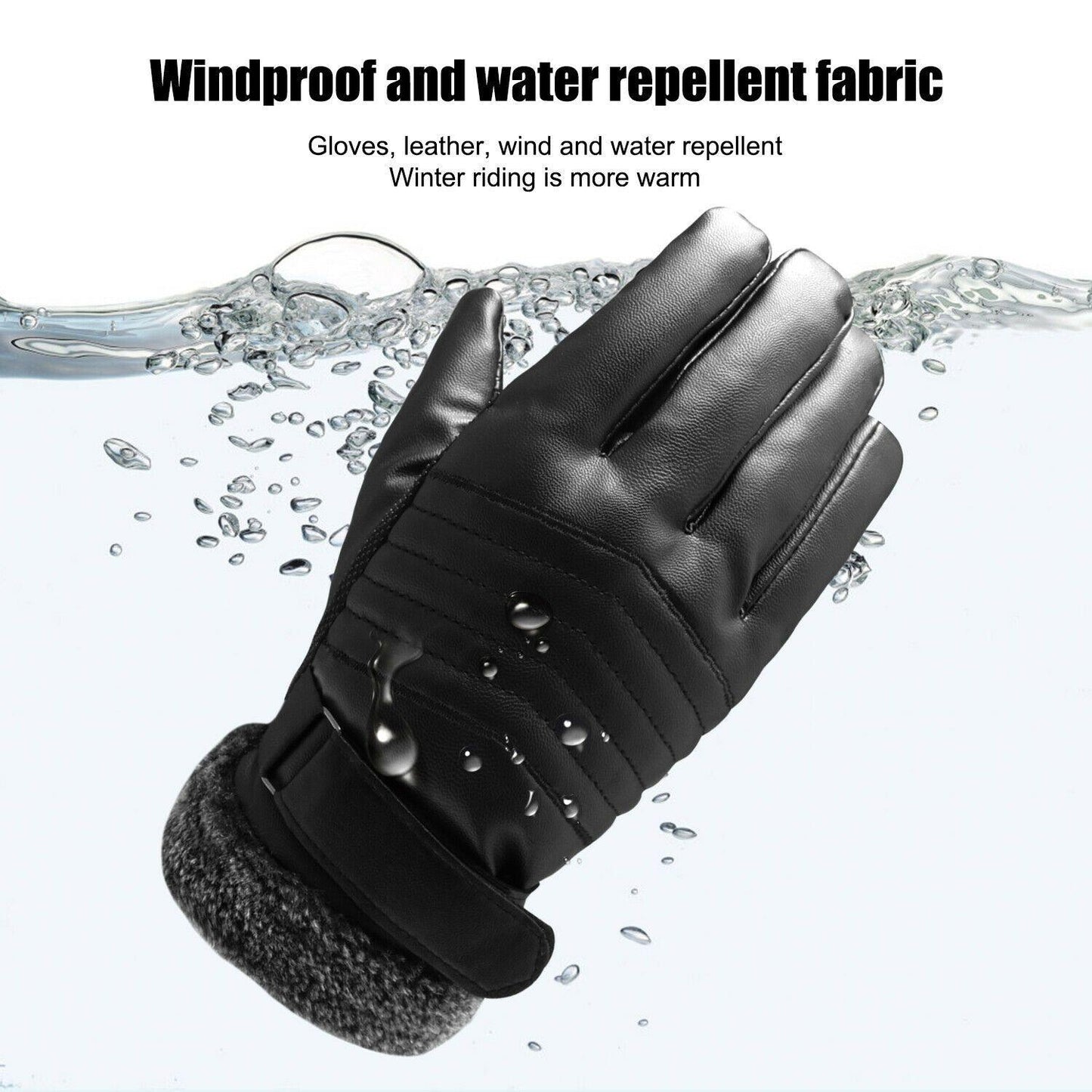 Frendorf | -30℃ Wasserdichte, warme Skihandschuhe aus Leder für den Winter | Touchscreen-kompatibel