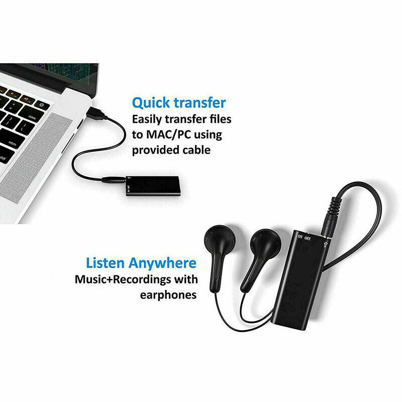 Frendorf | Mini-Sprachrekorder – Mini-Audiorecorder – Mini-Aufnahmegerät – Kleinster versteckter Audiorecorder