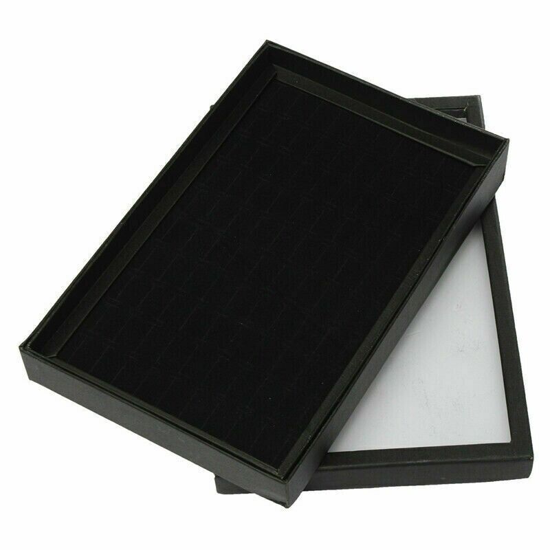 Frendorf | 100 Slots Schmuck Ring Anzeige Organizer Tray Halter Ohrringe Aufbewahrungsbox Fall