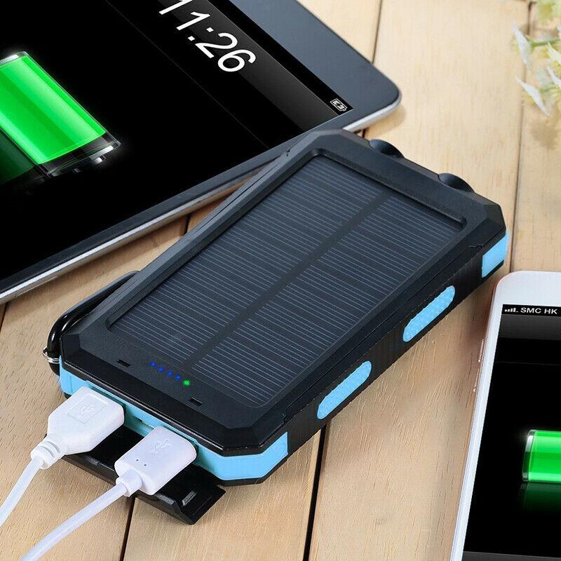 Frendorf | 2x 500000mAh Solar Ladegerät Wasserdicht Power Bank Extern