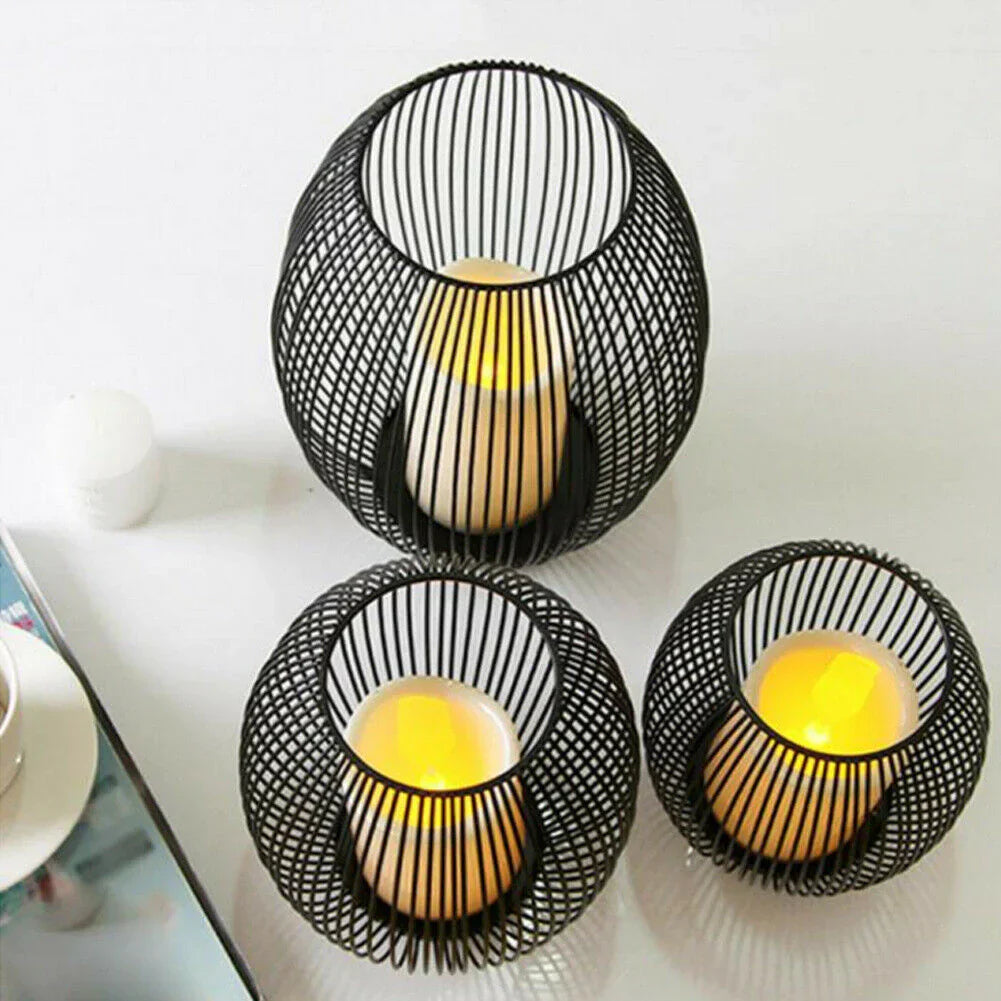 Frendorf | GlowIron Eleganter Eisen-Kerzenhalter | Moderner Kerzenständer | Dekoration für Zuhause