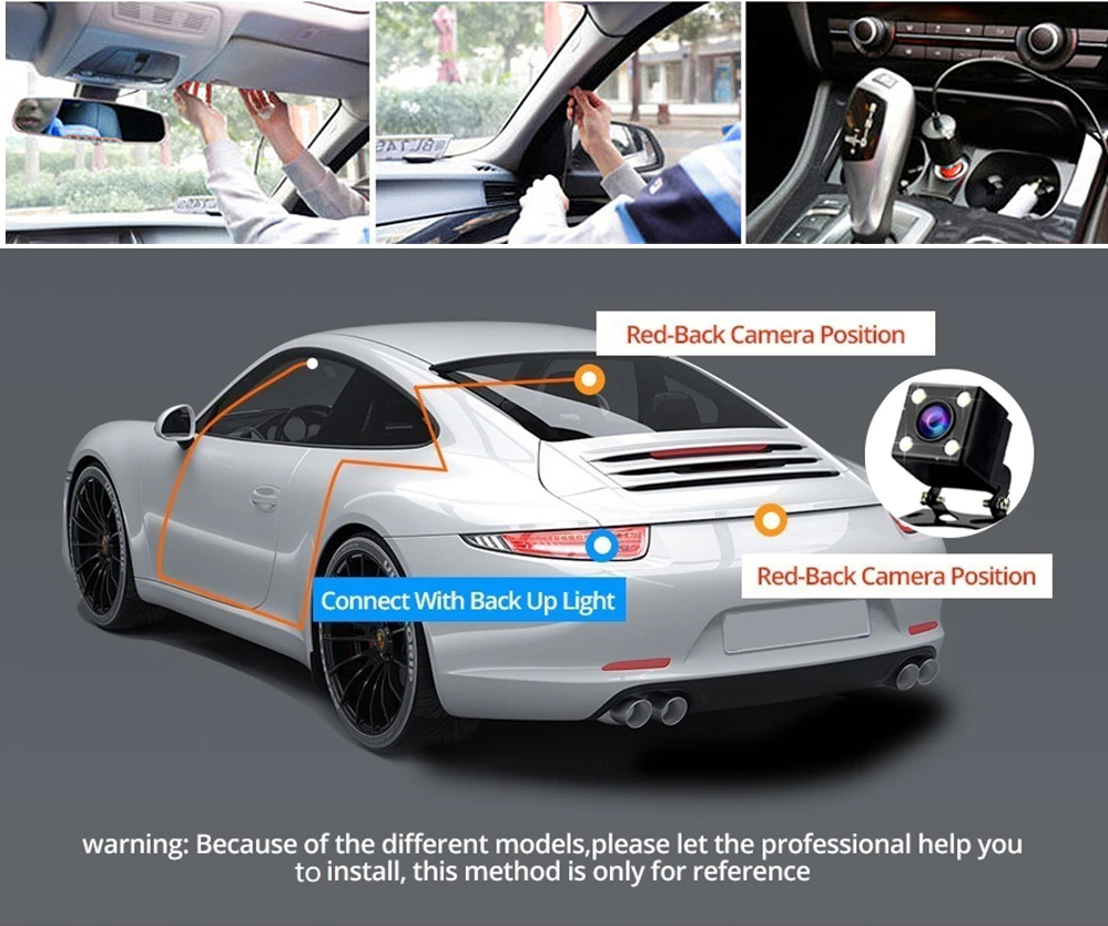 Frendorf | Auto Dual Lens Dash Cam HD 1080P Front/Rear/Innen Video Recorder Kamera G-Sensor