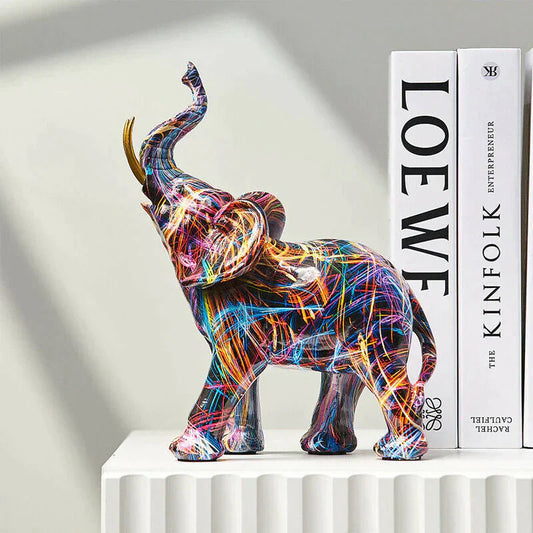 Frendorf | VibrantTrunk – Moderne Elefant Kunst Skulptur