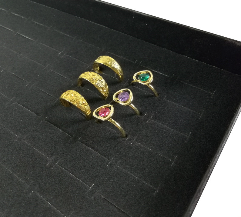 Frendorf | 100 Slots Schmuck Ring Anzeige Organizer Tray Halter Ohrringe Aufbewahrungsbox Fall