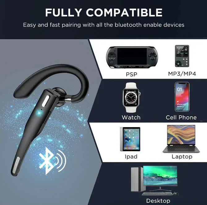 Frendorf | Trucker Dual Mic Drahtloses Bluetooth 5.1 Noise Cancelling Headset/Ohrenhörer