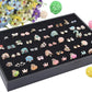 Frendorf | 100 Slots Schmuck Ring Anzeige Organizer Tray Halter Ohrringe Aufbewahrungsbox Fall