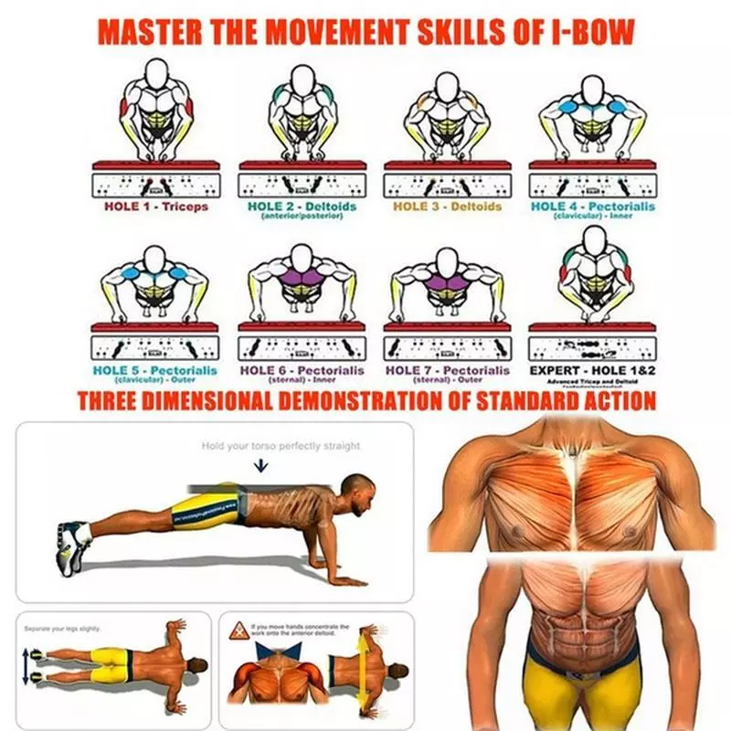 Frendorf | 28 in 1 Push-up Rack Board System Fitness Workout Home Gym Exercise