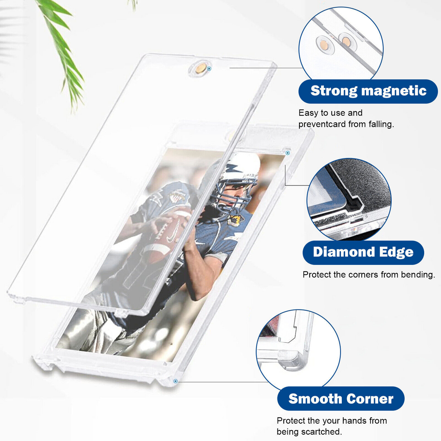 Frendorf | 30er Pack Magnetische Trading-Sportkartenhalter 35Pt One-Touch Hart UV-Schutz