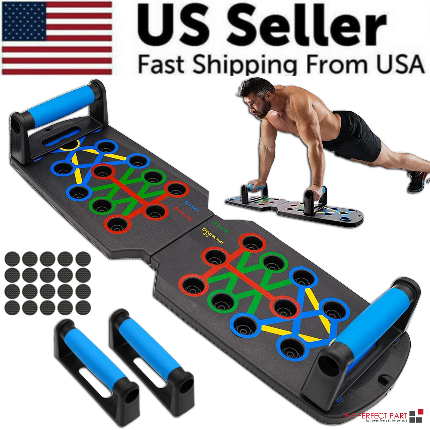 Frendorf | 28 in 1 Push-up Rack Board System Fitness Workout Home Gym Exercise