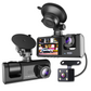 Frendorf | Auto Dual Lens Dash Cam HD 1080P Front/Rear/Innen Video Recorder Kamera G-Sensor